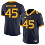 Men's West Virginia Mountaineers NCAA #45 Derek Ambrosino Navy Authentic Nike Stitched College Football Jersey JE15Z34FN